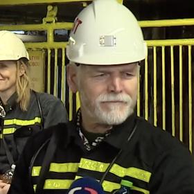 Petr Pavel v moravskoslezském Dole Darkov.