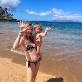 Nikol Leitgeb se svým synem Tobiasem.