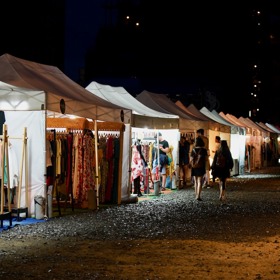 Stánky na Colours of Ostrava.