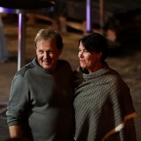 Petr Dvořák se svou manželkou. 