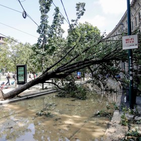 V Itálii byly obří bouře a deště, které zasáhly i město Milán