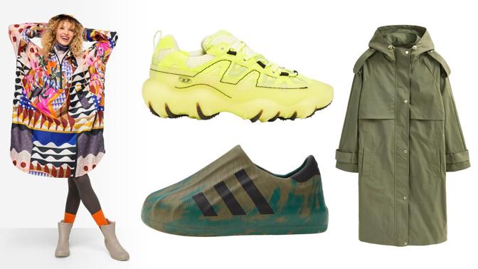 Pláštěnka a holínky jsou nuda: Letošní podzim velí sáhnout po trendy bundě a extravagantních gumových teniskách