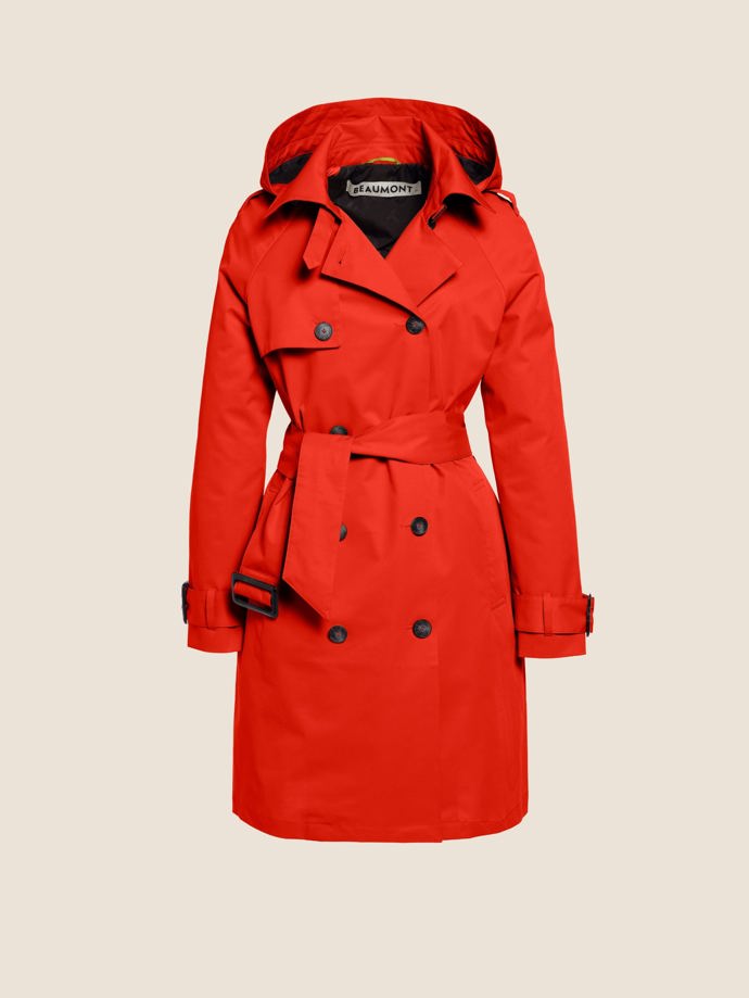 Voděodolný trenčkot s kapucí, Beaumont, 6 999 Kč. (Prodává Národní 31)