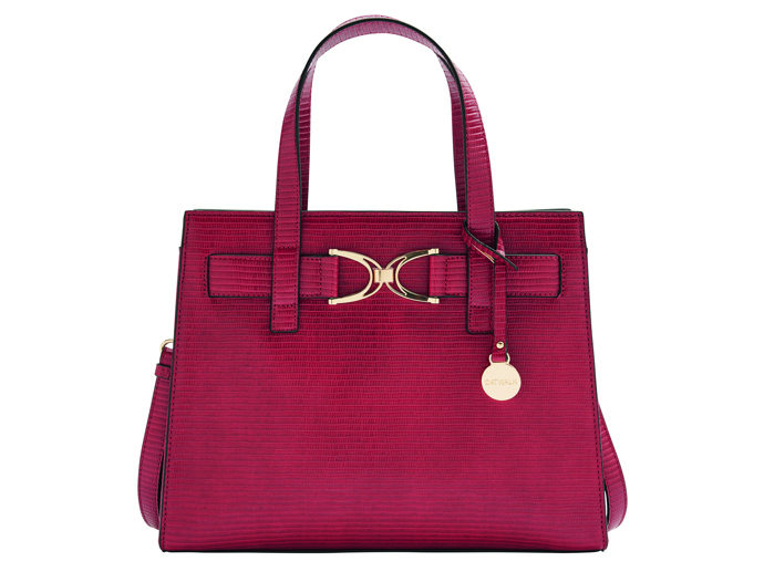 Klasická červená kabelka, Deichmann, 999 Kč.