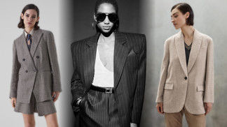 Trend zvaný korporát: Sako s ostrými rameny, oblekové kalhoty i kravata na podzim nově učaruje i ženám