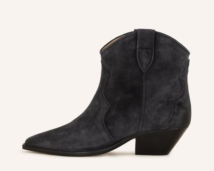 Semišové kotníčkovky, Isabel Marant, 11 800 Kč.