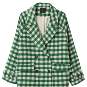 Kostkovaný oversize kabát, Lindex, 3 699 Kč