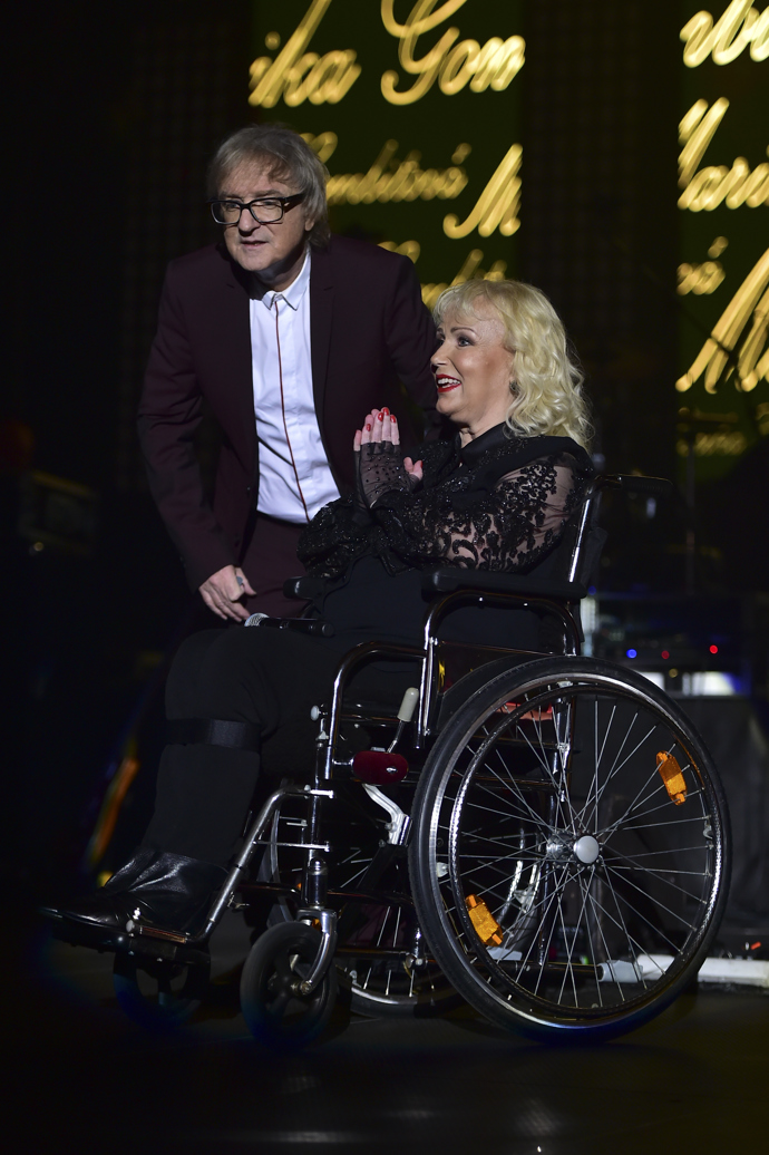 Miro Žbirka a Marika Gombitová na koncertu k jejím 60. narozeninám.