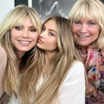 Tři generace z rodu Klumových. Maminka Heidi, dcera Leni a babička Erna.