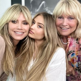 Tři generace z rodu Klumových. Maminka Heidi, dcera Leni a babička Erna.