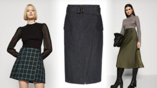 30 podzimních sukní pod 1000 Kč pro každou postavu: Plisované midi pro bujnější tvary, mini pro ženy, které chtějí ukázat nohy