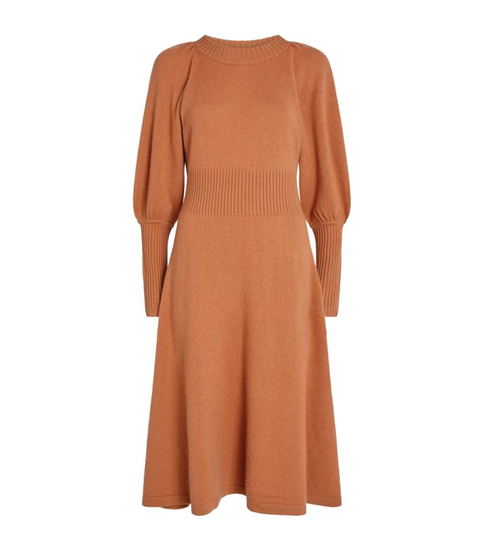 Tvarované úpletové šaty s nadýchanými rukávy, Zimmermann, cena na vyžádání.