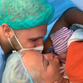 U porodu nechyběl partner Martiny Pártlové, Josef Vařeka.