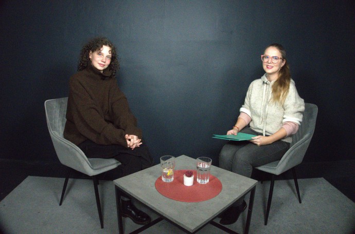Darija Pavlovičová během natáčení talk show LifeeTalk.