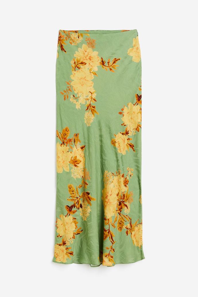 Hedvábná sukně, H&M, 2 999 Kč