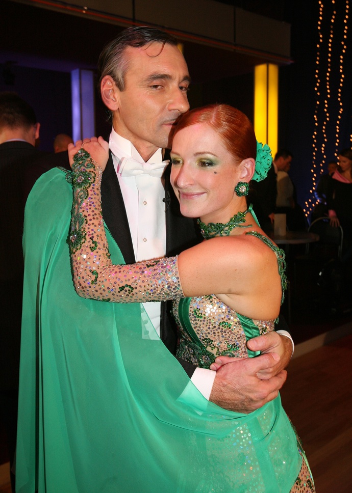 Jan Čenský po boku své taneční partnerky Terezy Bufkové.