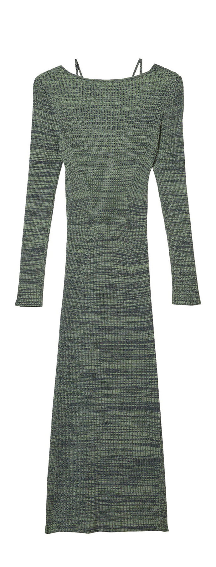 Úpletové maxi šaty s ramínky i rukávy, Lindex, 1 699 Kč.