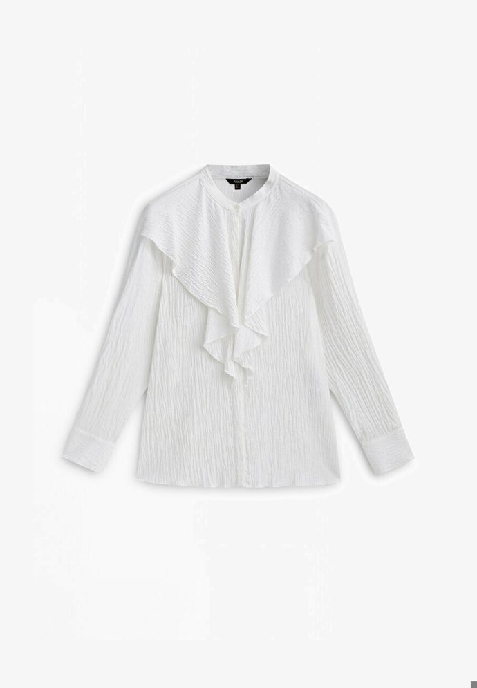Halenka s diagonální volánem, Massimo Dutti, 1 895 Kč