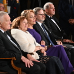 Letošní předávání státních vyznamenání tradičně navštívil i bývalý prezidentský pár Livia a Václav Klausovi.