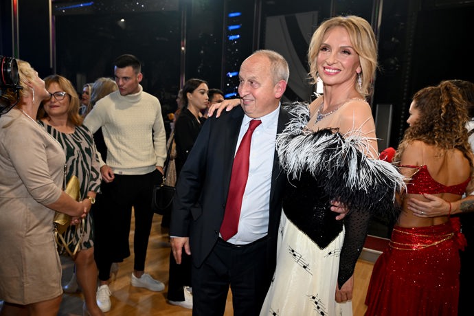 Ivana Chýlková po boku Jana Krause celá září. 