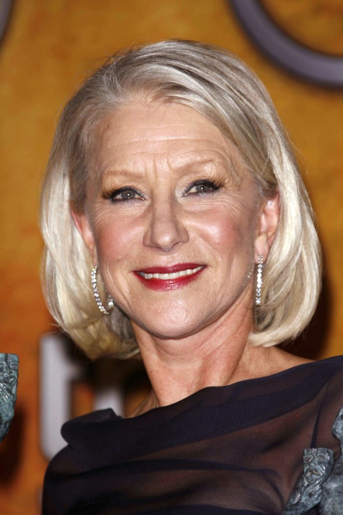 Helen Mirren nosila krátké vlasy téměř celou kariéru. 