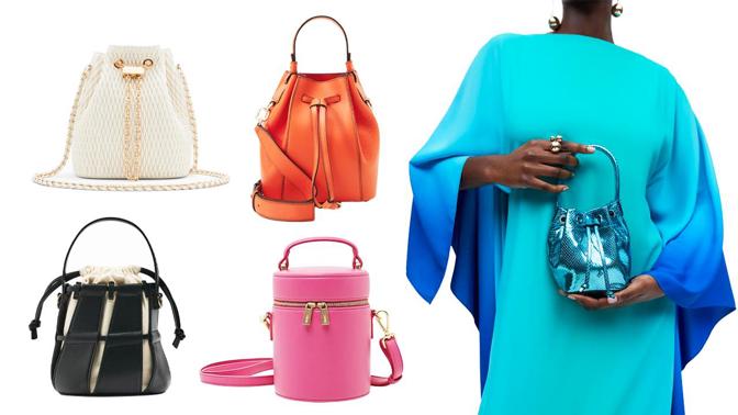 Bucket bag je hitem podzimních trendů: Kabelka ve tvaru váčku nebo kyblíčku oživí outfit netradičním tvarem, ale i barvami