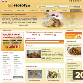 Podívejte se s námi do historie kulinárního webu Toprecepty.cz. Takto vypadal v roce 2010...