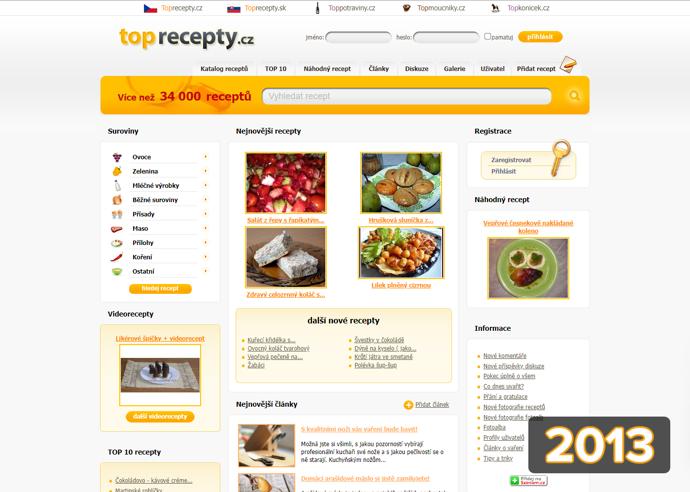 Toprecepty.cz o tři roky později...