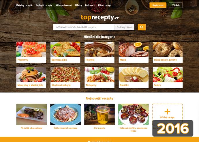 Zde jsou Toprecepty.cz z roku 2016.