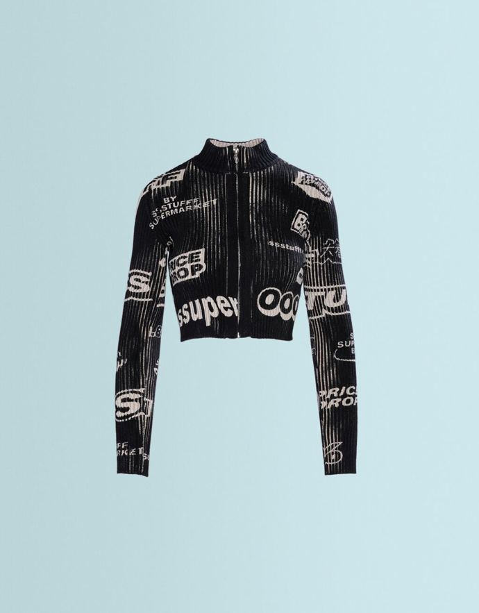 Crop top se zipem, Bershka, 1 199 Kč