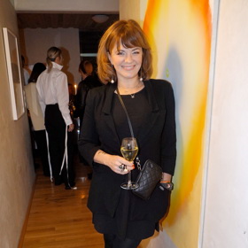 Zpěvačka Marta Jandová v celočerném outfitu doslova září.