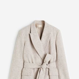 Vlněné sako s vázačkou, H&M Premium, 4 499 Kč