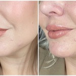 Na snímku vidíte tvář hned po nalíčení Studio Fix Every-wear All-over face pen, včetně pudrování a vpravo po 10 hodinách na obličeji. Žádné další pudrování během dne jsem při testu neprováděla.