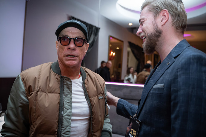 Van Damme s režisérem Petrem Větrovským.