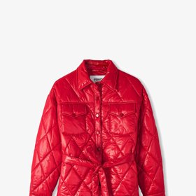 Lesklá prošívaná bunda s vázačkou, Ipekyol, 2 650 Kč