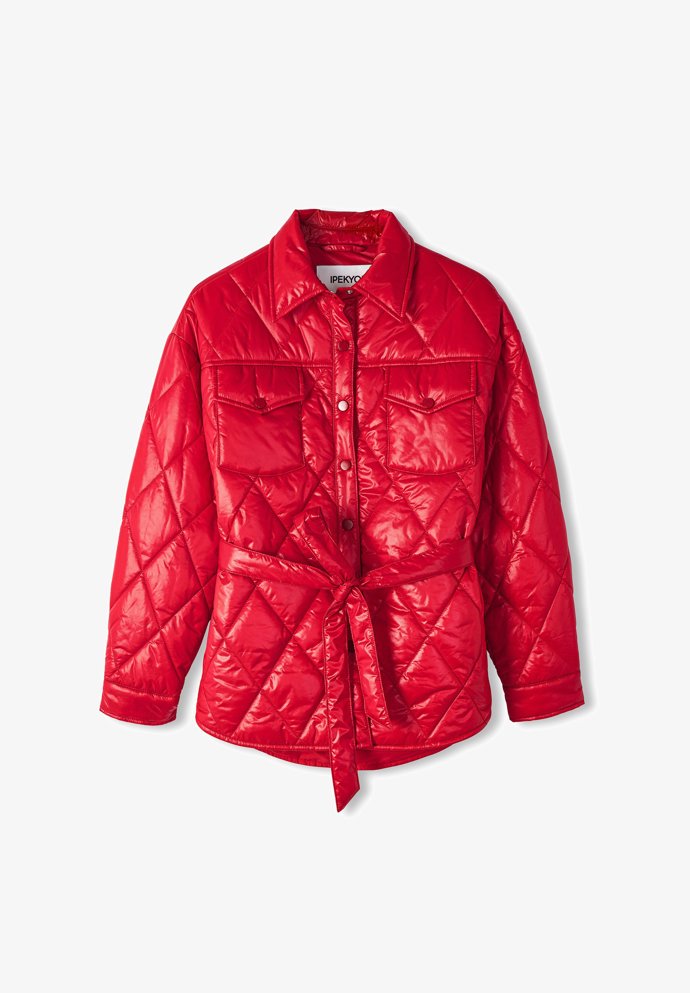 Lesklá prošívaná bunda s vázačkou, Ipekyol, 2 650 Kč
