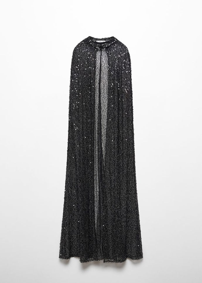 Extravagantní prvek? Splněno. Pelerína Mango, 1 599 Kč.