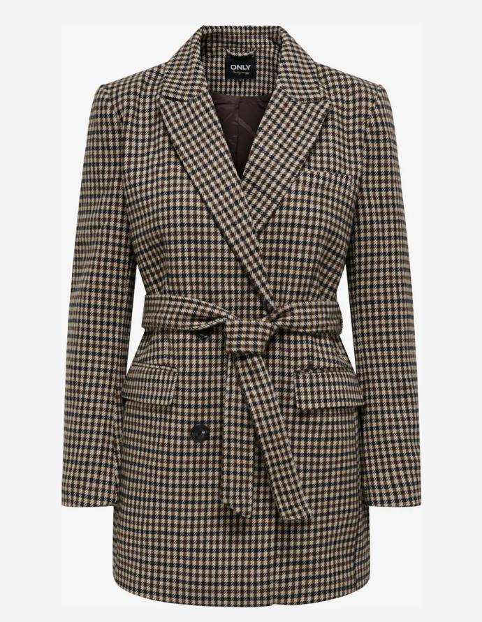 Tvídové sako s vázačkou, Only, 1 999 Kč 