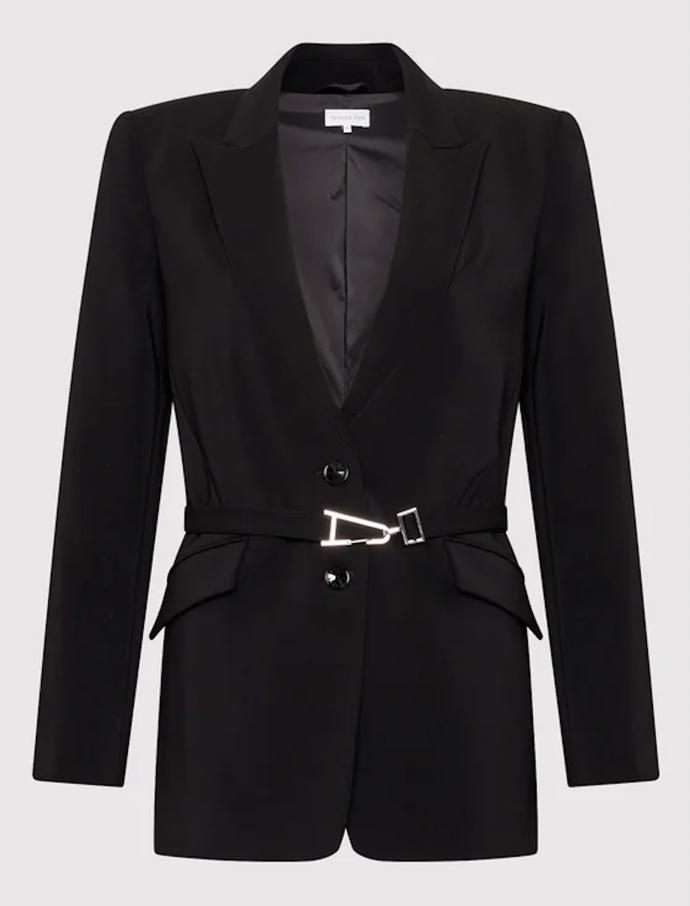Elegantní sako s páskem s kovovou sponou, Patrizia Pepe, 4 590 Kč