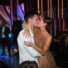 Dominiku Roškovou přišel podpořit její přítel. 