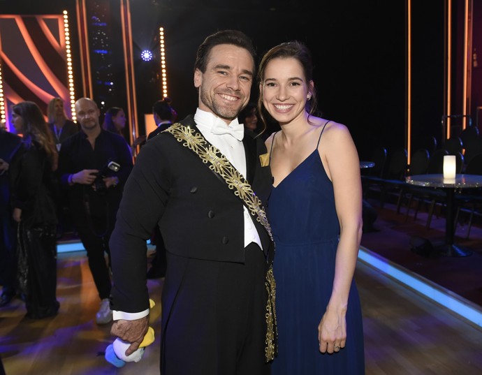 Vavřinec Hradilek s manželkou Lucií na pátém přímém přenosu StarDance. 