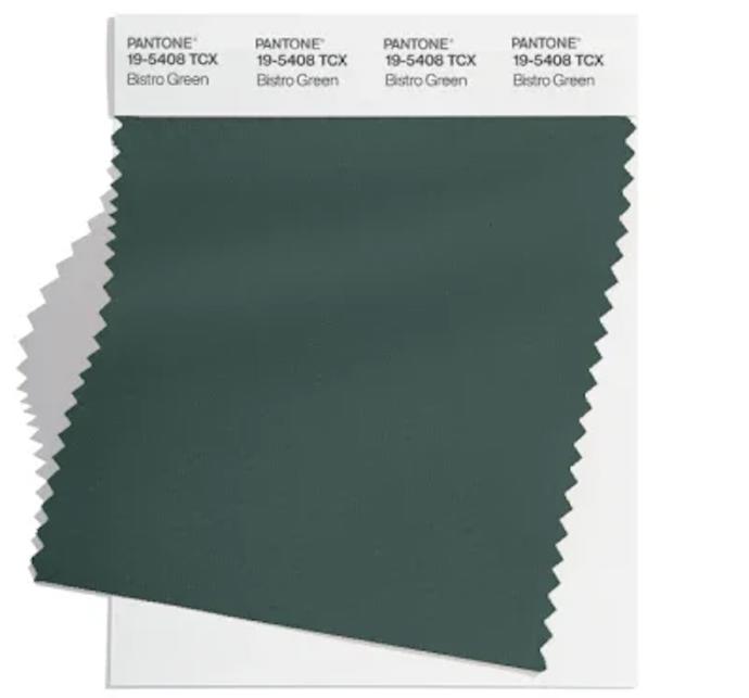 Odstín PANTONE® 19-5408 TCX Bistro Green.