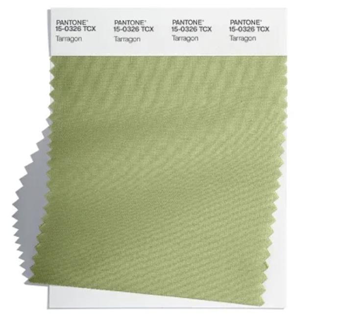 Odstín PANTONE® 15-0326 TCX Tarragon.