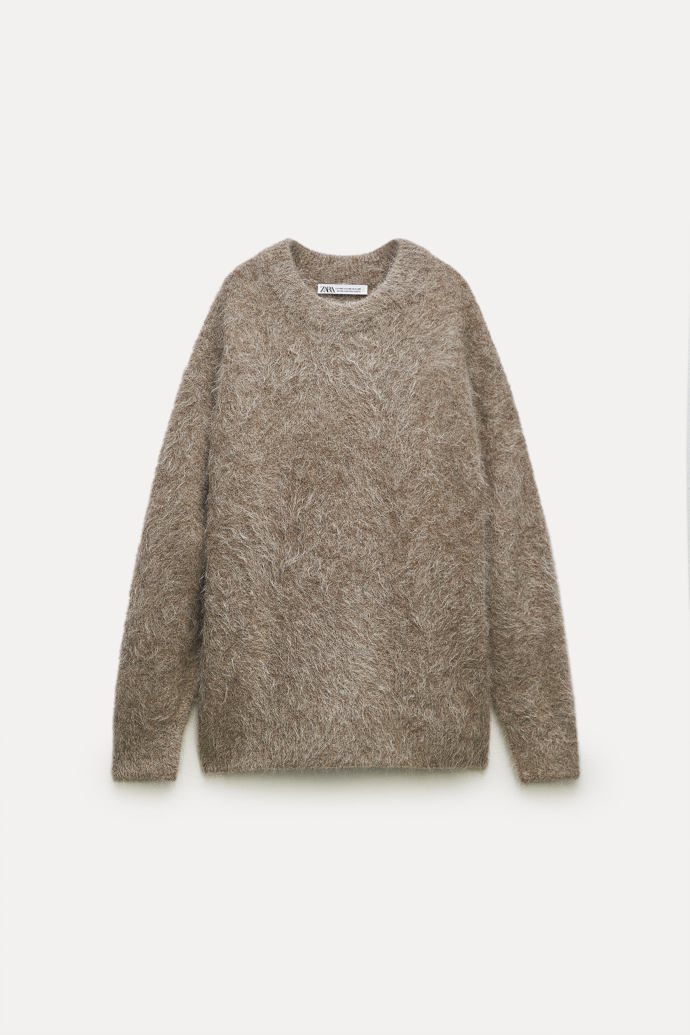 Svetr oversize ze směsi alpaky, Zara, 3 599 Kč