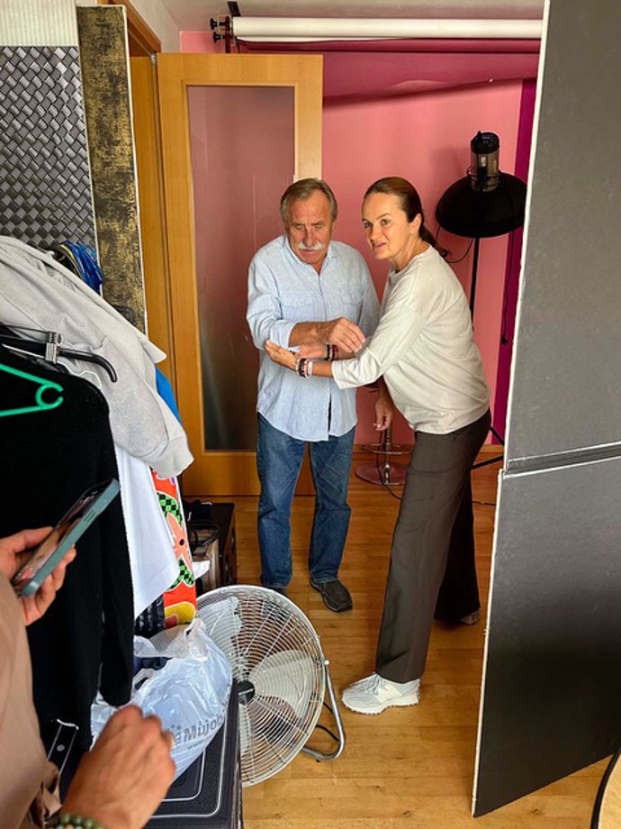 Herec Pavel Zedníček a fotografka Lenka Hatašová.
