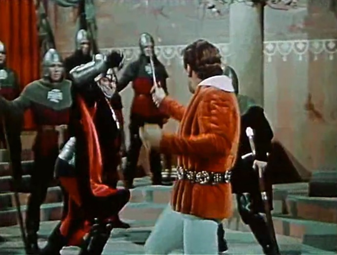 Josef Zíma a Martin Růžek si v pohádce Princezna se zlatou hvězdou střihli pečlivě připravenou bojovou scénu.