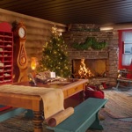 V Santově srubu si budete moct prohlídnout krásnou laponskou výzdobu.