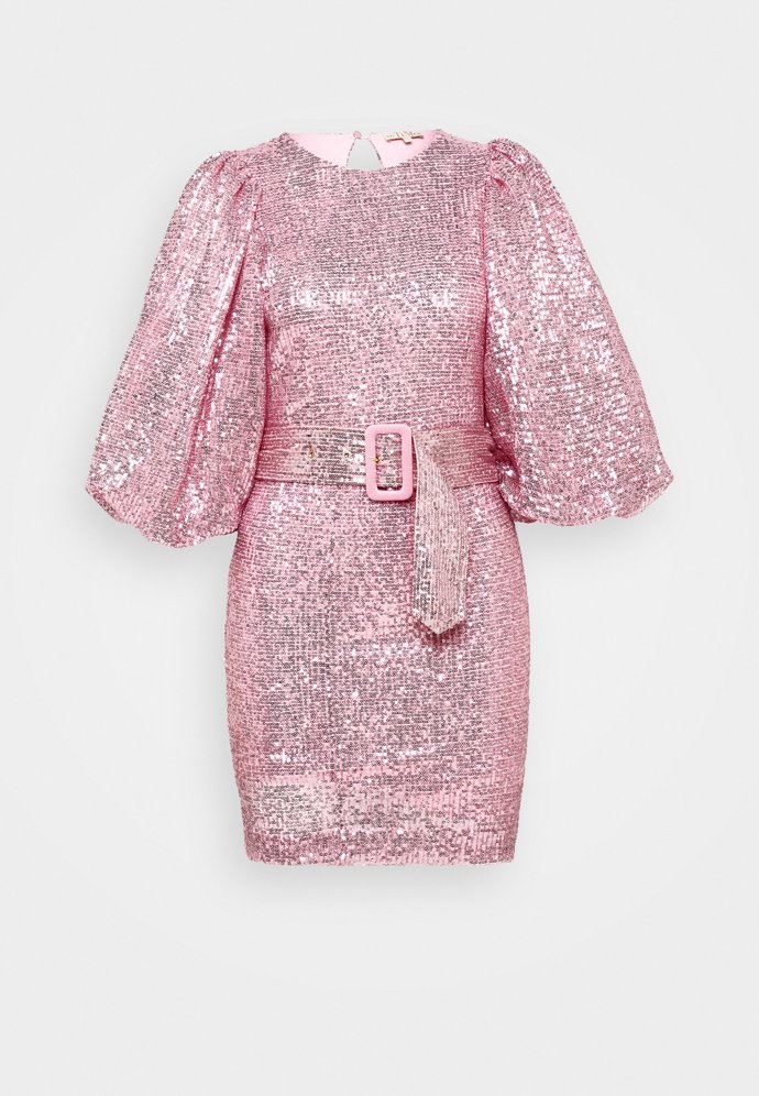 Růžové flitrové šaty, ByTimo, 9 600 Kč