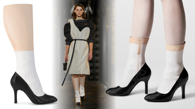 Nejbizarnější boty zimy 2023: Kozačky s motivem lodiček s bilými ponožkami se staly virální senzací