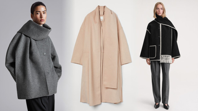 11 trendy kabátů se šálou: Scarf jackets vás zaručeně zahřejí